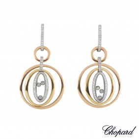 Chopard Tri-Colour Happy Diamonds Earrings 849432-9001